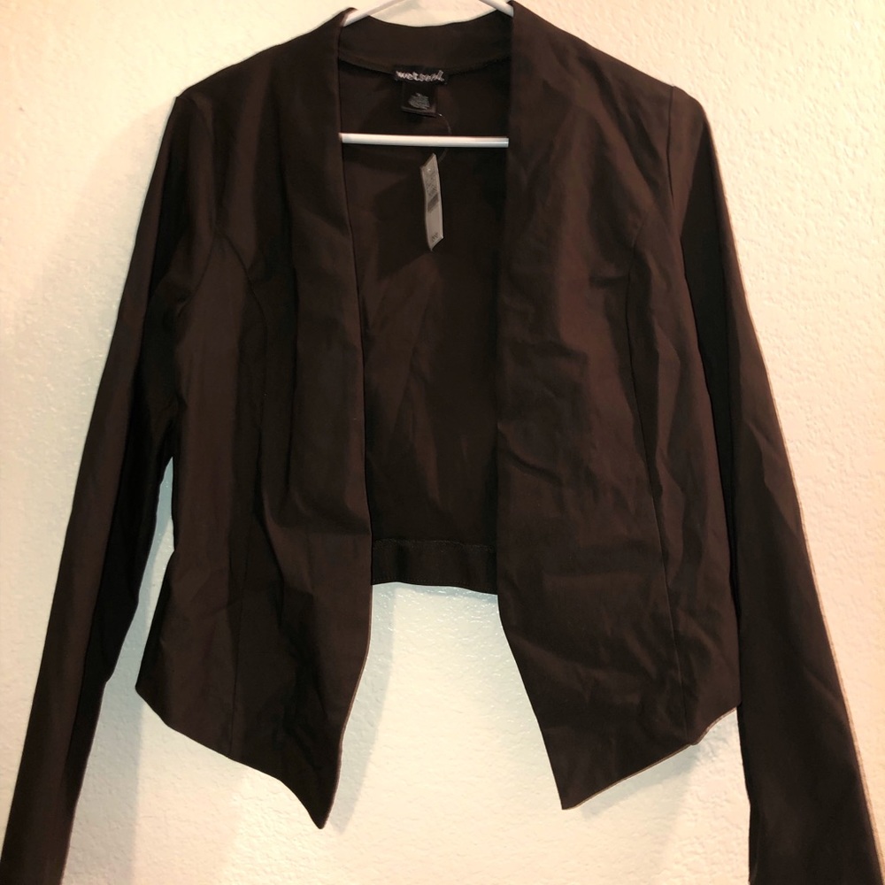 Wet seal olive high low jacket NWT